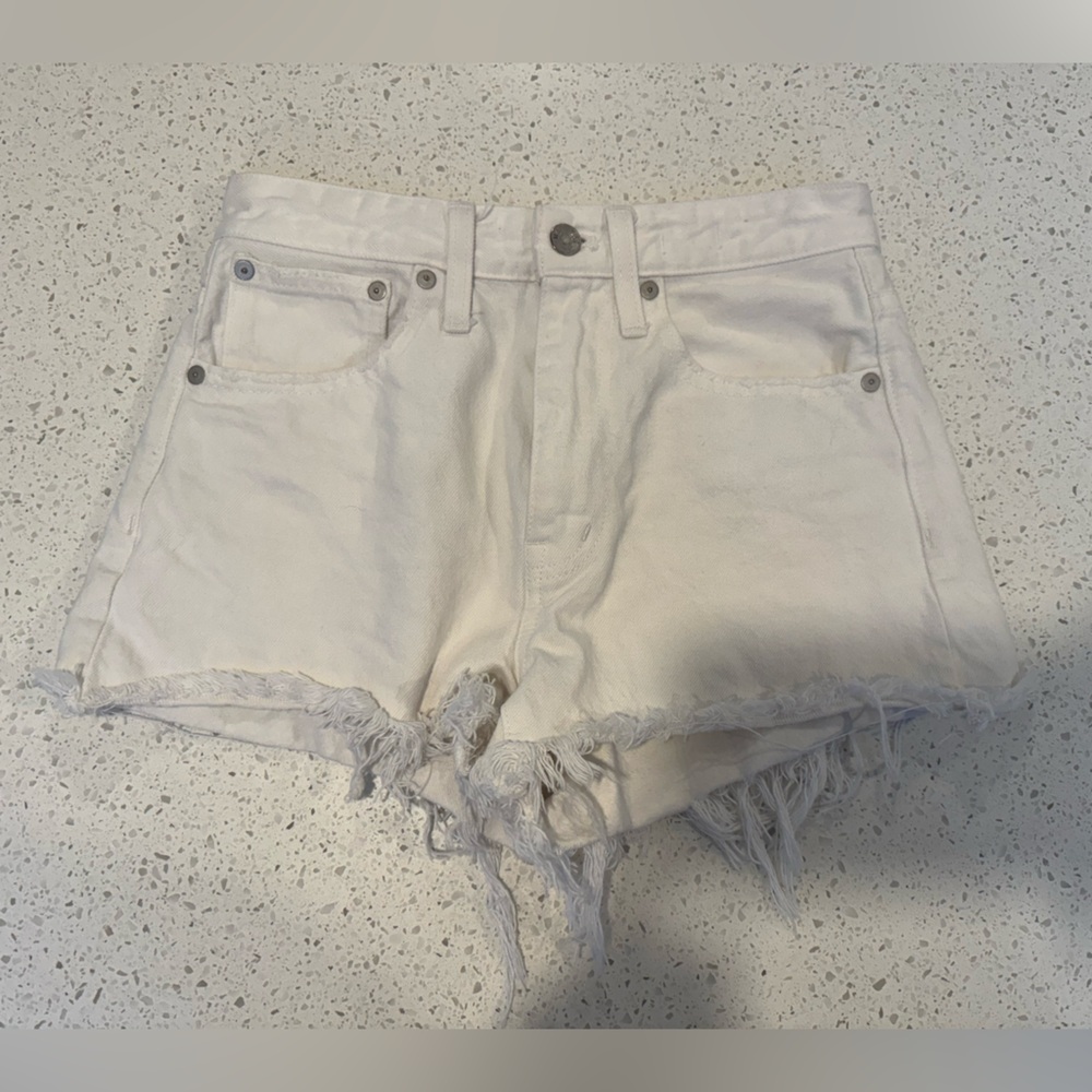 Madewell White Denim Shorts
